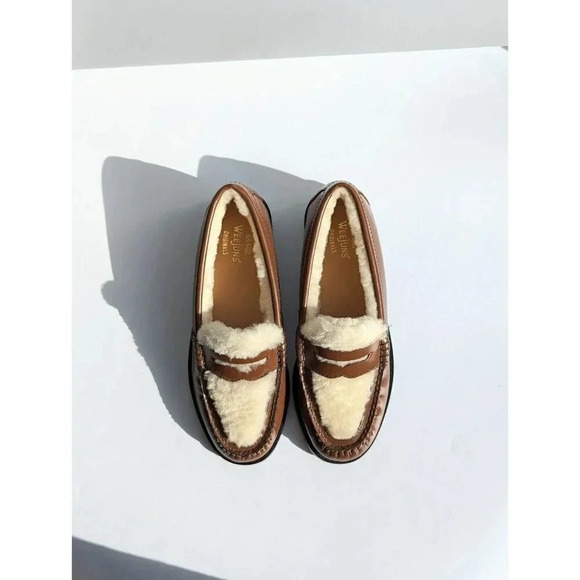 G.H.BASS Women's Whitney Shearling Loafers Whiskey Brown Size US 6 (MSRP $175) - Picture 4 of 11
